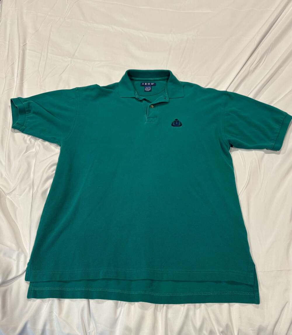 90’s Y2K Vintage IZOD Short Sleeve Collared Embroidered Crest Logo Polo Shirt